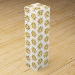 Wine Gift Box-Christmas Snowflakes Wine Box<br><div class="desc">This wine gift box is shown in a festive Christmas holiday gold snowflakes print.
Customize this box or buy as is.





Stock Image</div>
