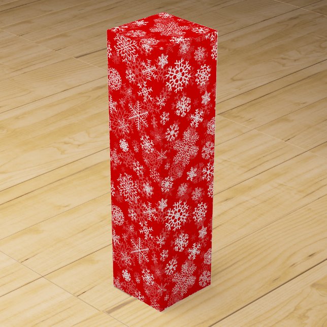 Wine Gift Box-Christmas Snowflakes Wine Box (Front)