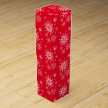 Wine Gift Box-Christmas Snowflakes Wine Box<br><div class="desc">This wine gift box is shown in a festive Christmas holiday red and white snowflakes print.
Customize this box or buy as is.





Stock Image
freepik.com</div>