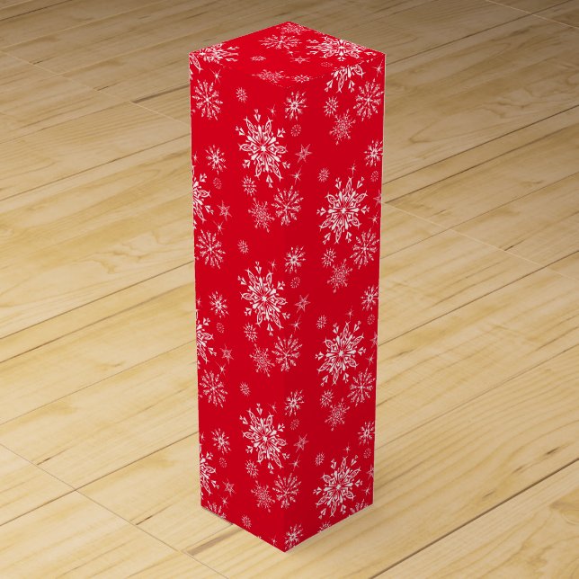 Wine Gift Box-Christmas Snowflakes Wine Box (Front)