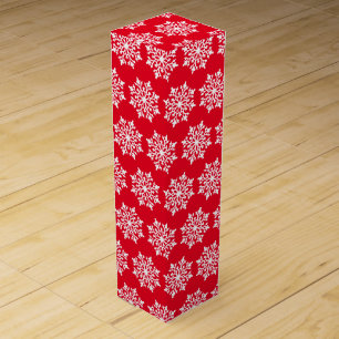 Wine Gift Box-Christmas Snowflakes Wine Box