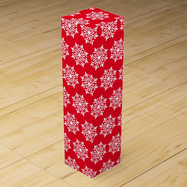 Wine Gift Box-Christmas Snowflakes Wine Box (Front)