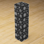 Wine Gift Box-Christmas Snowflakes Wine Box<br><div class="desc">This wine gift box is shown in a festive Christmas holiday black and white snowflakes print.
Customize this box or buy as is.





Stock Image
freepik.com</div>
