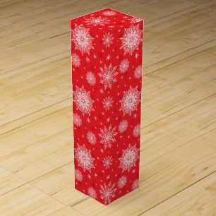 Wine Gift Box-Christmas Snowflakes Wine Box