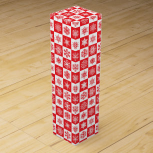 Wine Gift Box-Christmas Snowflakes Wine Box