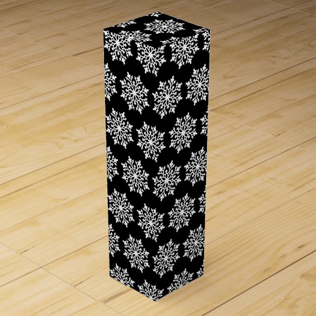 Wine Gift Box-Christmas Snowflakes Wine Box (Front)