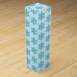 Wine Gift Box-Christmas Snowflakes Wine Box<br><div class="desc">This wine gift box is shown in a festive Christmas holiday blue snowflakes print.
Customize this box or buy as is.





Stock Image</div>