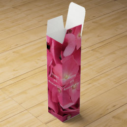 Wine Gift Box - Dark Pink Hydrangea