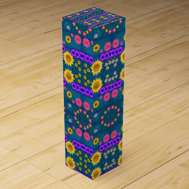 Wine Gift Box Floral (Front)