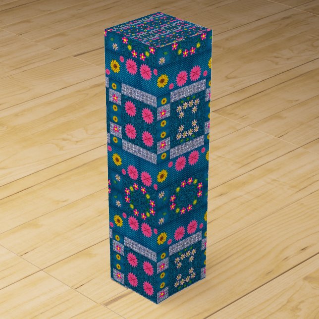 Wine Gift Box Floral (Front)