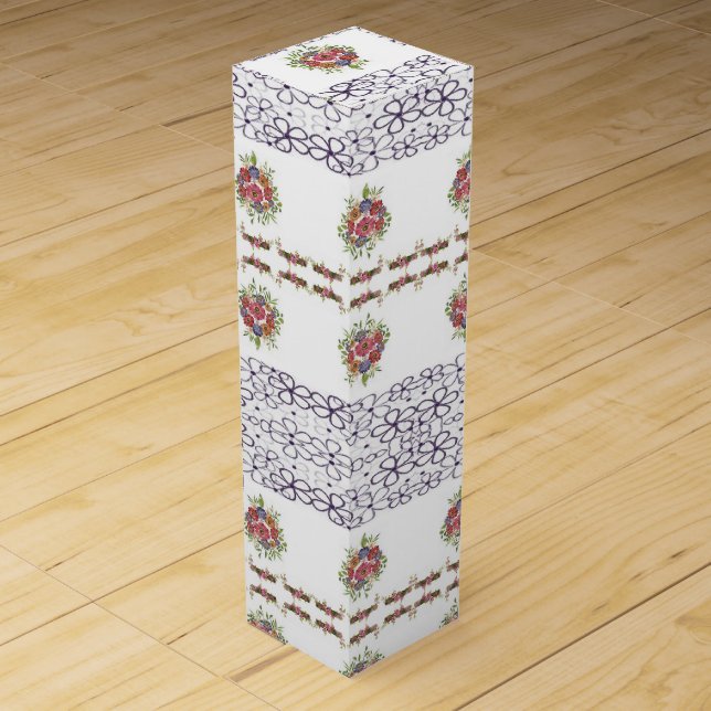 Wine Gift Box Floral (Front)
