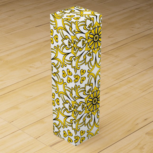 Wine Gift Box luxury arabesque design (Back)