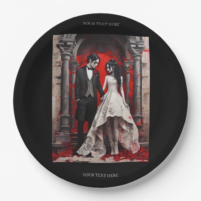 Wine Gift Box Paper Plates (Front)