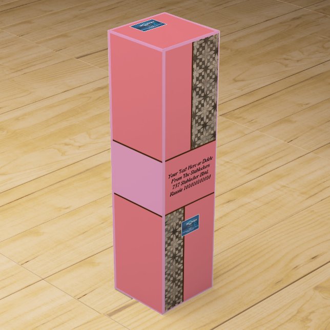 Wine Gift Box(Peach LED S.C.C.)RFPMDesigns©️2023/4 Box (Front)