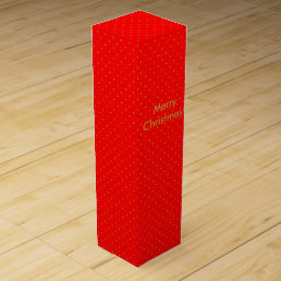 Wine Gift Box Red with Golden Dots