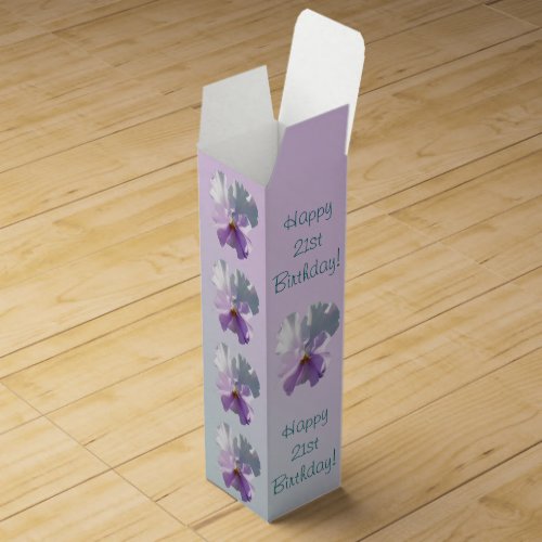 Wine Gift Box _ Ruffled Pink Pansy