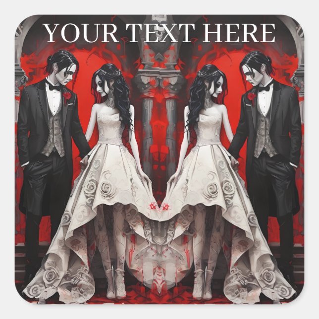 Wine Gift Box Square Sticker (Front)