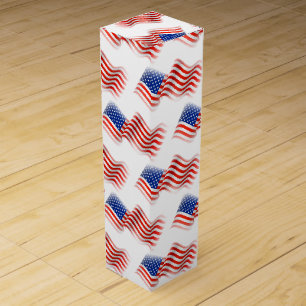 Wine Gift Box-USA Flag Box