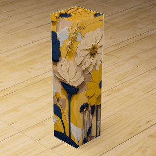 Wine Gift Box with Blooming Design