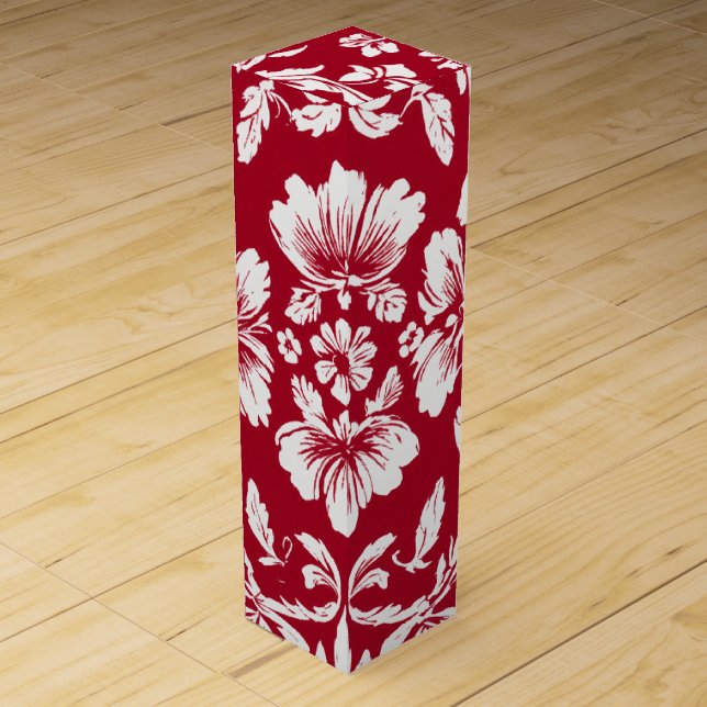 Wine Gift Box with Blooming Design (Front)
