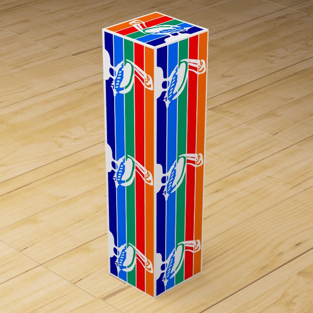 Wine gift box with Flag of St. Petersburg (Front)