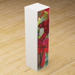Wine Gift Box with Red Roses