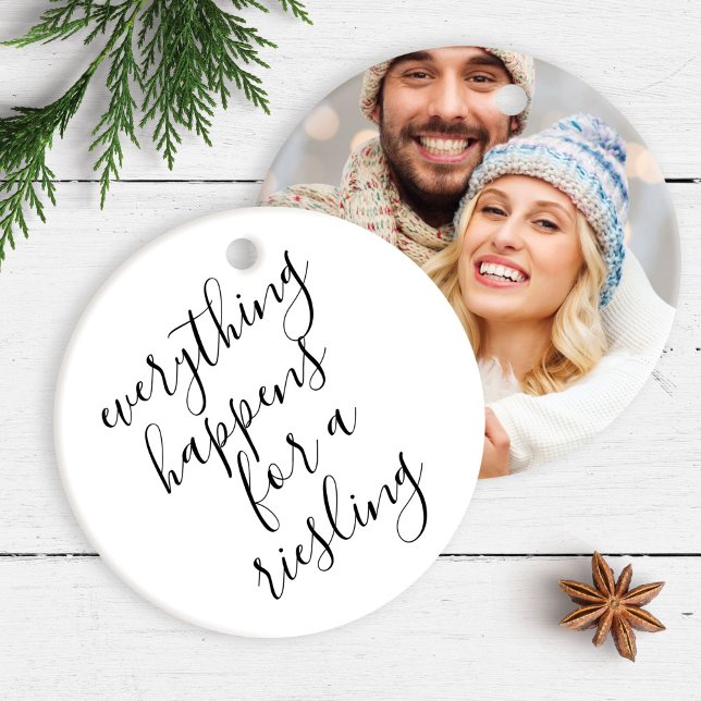 Wine Gift Customizable Christmas Ornaments (Funny Wine Lover Christmas Ceramic Ornament)