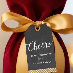 Wine Gift Tag Cheers Personalized Holiday Tag