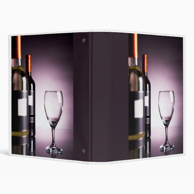 Wine Glass 3 Ring Binder (Background)