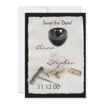 Wine glass and corks