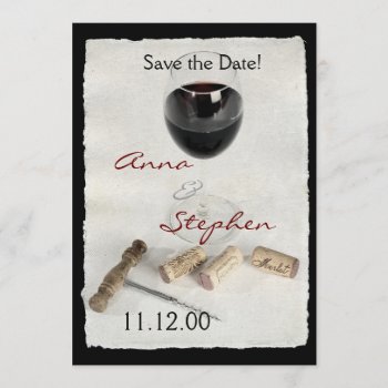 Wine Glass And Corks Invitation by justbecauseiloveyou at Zazzle