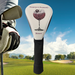 Wine Glass and Paws Perfect Pairing Golf Head Cover