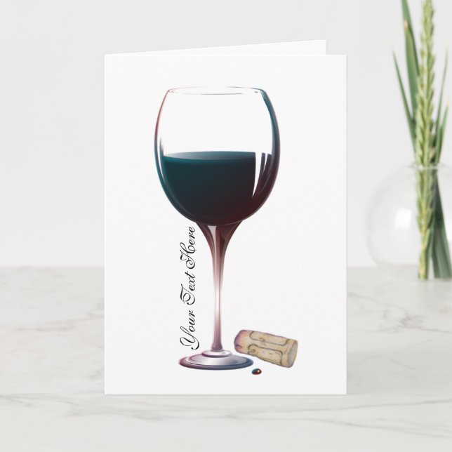 Wine Glass Art Personalised Logo Card (Front)