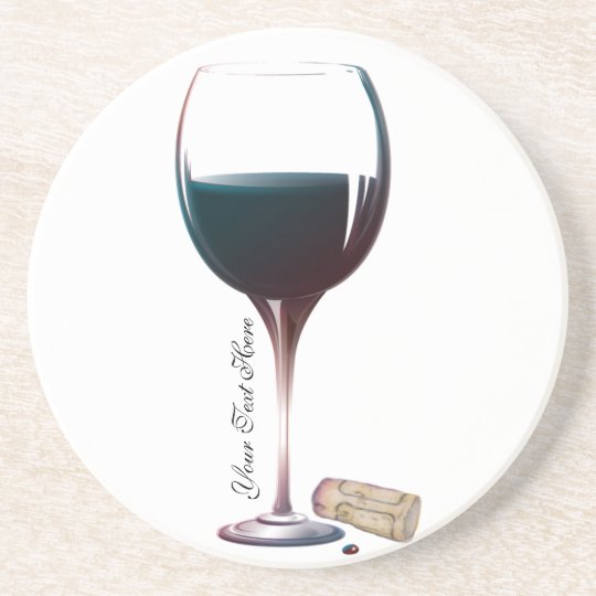 Wine Glass Art Personalised Logo Drink Coaster