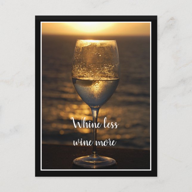 Wine Glass at Sunset Postcard (Front)