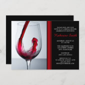 Wine Glass Bridal Shower Invitations - Custom (Front/Back)