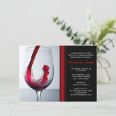 Wine Glass Bridal Shower Invitations - Custom (Standing Front)