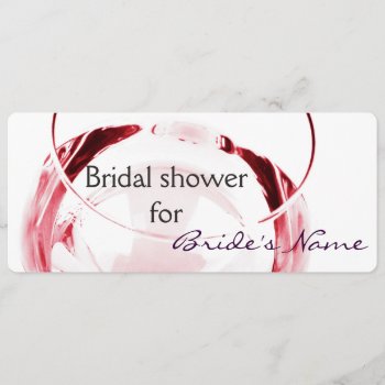 Wine Glass Bridal Shower Invite by justbecauseiloveyou at Zazzle