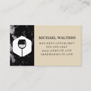 Wine Glass Bubbles Logo Business Card