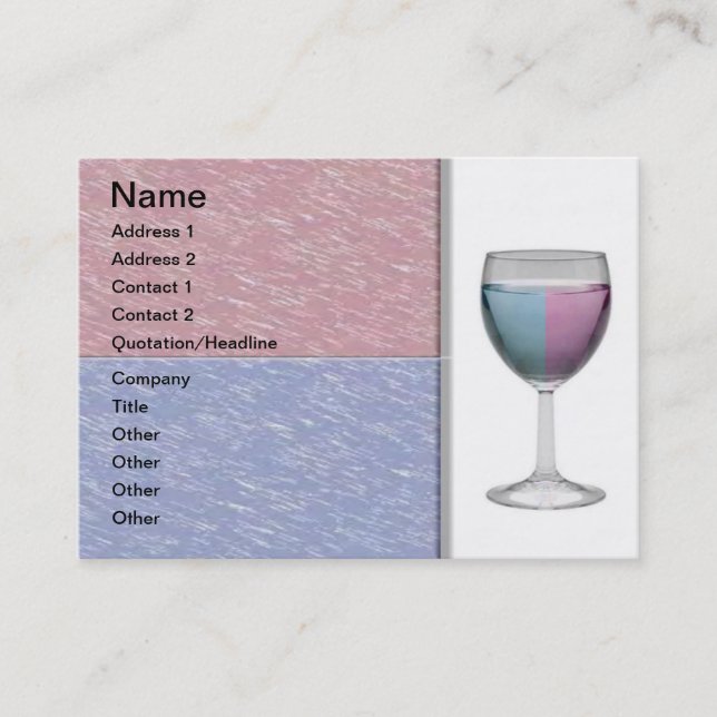 Wine Glass Business Card (Front)