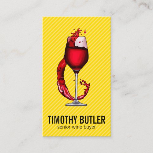 Wine Glass Business Card