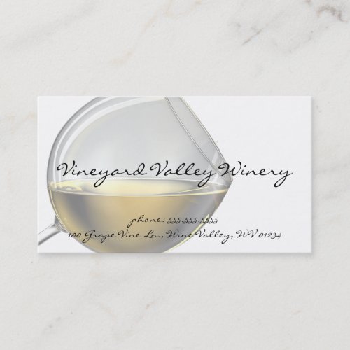 Wine Glass Business Cards