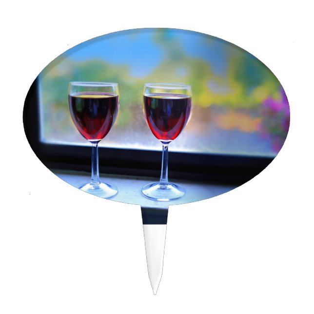 Wine Glass Cake Topper (Front)