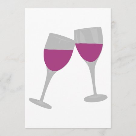 Wine Glass Celebration Wedding Invitation