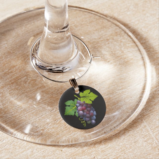 Wine Glass Charm-Grapes Wine Glass Charm (In Situ)