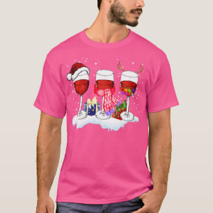 Wine Glass Christmas Wine Lover Christmas T-Shirt