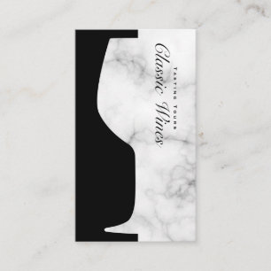 Wine Glass Counter-space Marble Business Card