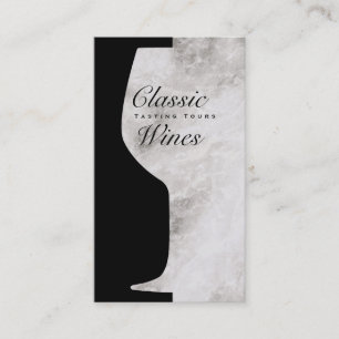 Wine Glass Counter-space with Marble Background Business Card