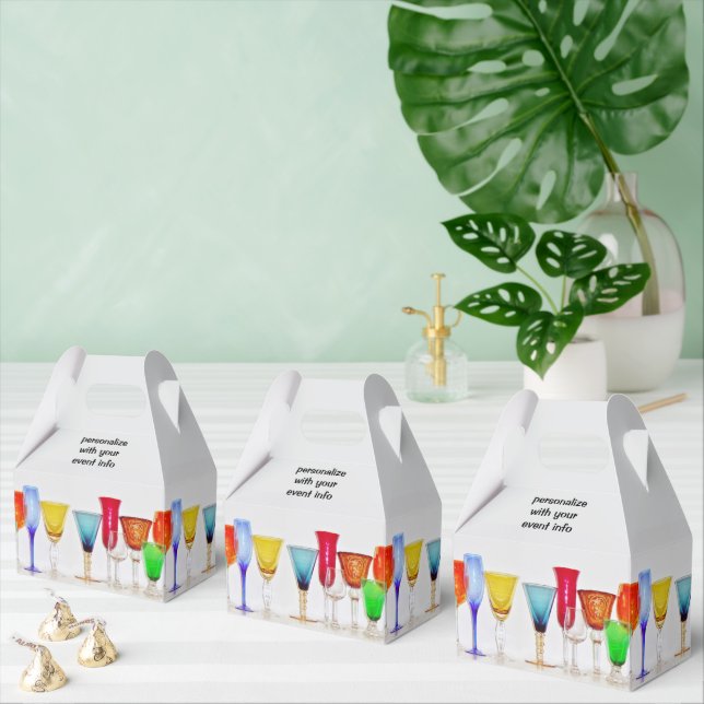Wine Glass Favor Boxes (Multiple)