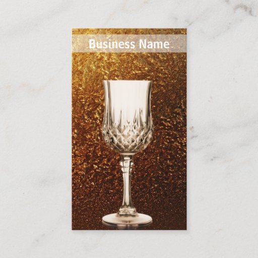 Customizable Wine Glass Golden Business Business Card Templates